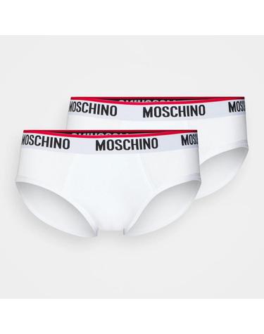 MOSCHINO 모스키노 언더웨어 삼각팬티 2장세트 화이트 코튼 남성팬티
