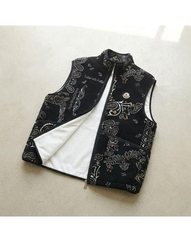 MONCLER 몽클레어 리버서블 페이즐리 프린트 패딩 테디 베스트 8G00047 89BK3 P90