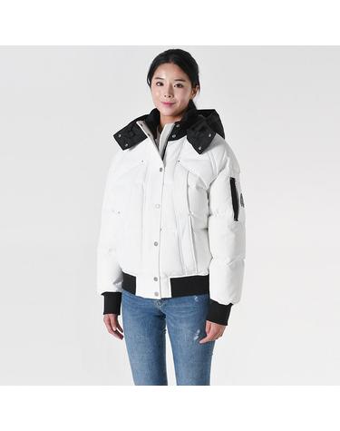 무스너클 CLOUD 클라우드 봄버 여성 패딩자켓 화이트블랙 M32LB006 891