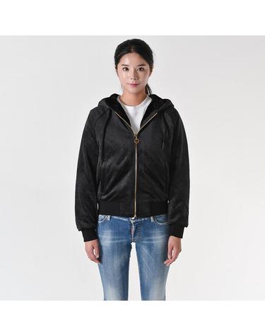 무스너클 BUNNY 모노그램 파슨스 버니 여성 후드집업자켓 블랙 M32LS638G 975