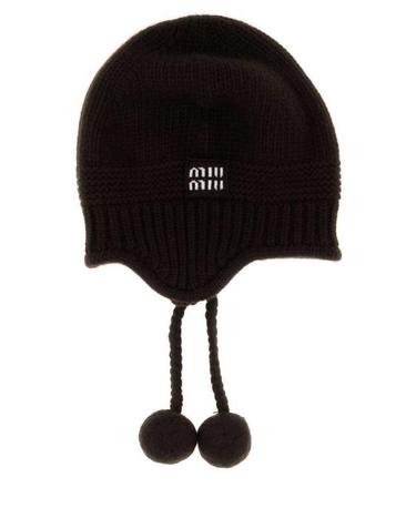 25FW 미우미우 이어플랩 캡 5HC3242F8SF0003 DARK BROWN DOM