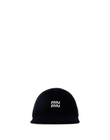 26FW 미우미우 플리스 베이스볼 캡 5HC369 2CUA F0Q10 BLUE BLACK DOM