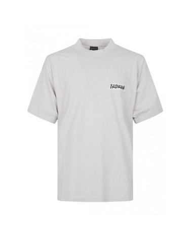 발렌시아가 마스킹 테이프 미디엄 핏 티셔츠 764235 TTVL6 9012