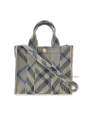 버버리SS25 여성 미니 체크 니트 토트백 8090404 LL MN KNIT TOTE CH4 B9629