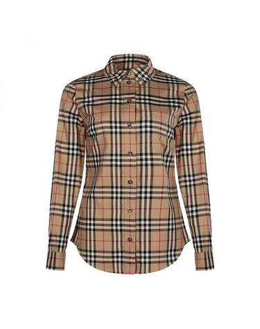 BURBERRY 버버리 Buttondown Collar Vintage Check Stretch Cotton Shirt 8022284 버튼 다운 칼라 빈티지 체크 스트레치 코