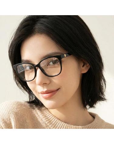 버버리 안경테 BE2345 3001 로고 장식 명품 스퀘어 블랙 뿔테 CAROLINE