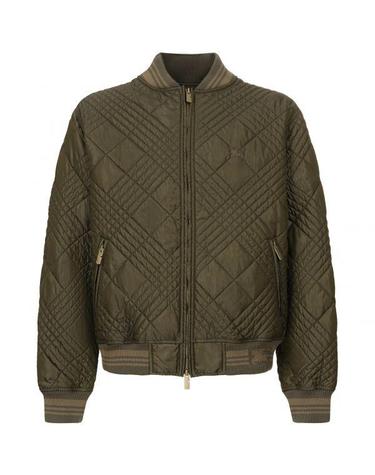 BURBERRY 버버리 26 Micro Checkstitch Rakewood Bomber Jacket 8121606 마이크로 체크 스티치 레이크우드 봄버 자켓