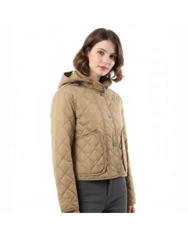 버버리 Diamond quilting nylon cropped jacket 8070969 다이아몬드 퀼팅 나일론 크롭 재킷