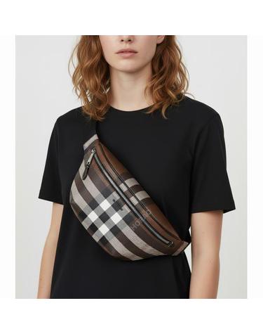 버버리 Exaggerated Check Cason Bum Bag 8052806 이그재저레이트 체크 카슨 범 백