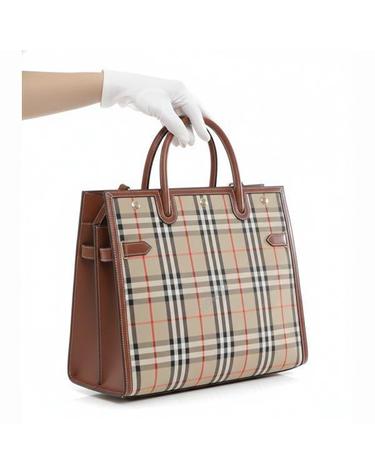 버버리 Medium Vintage Check Twohandle Title Bag 8024685 미디엄 빈티지 체크 투 핸들 타이틀 백
