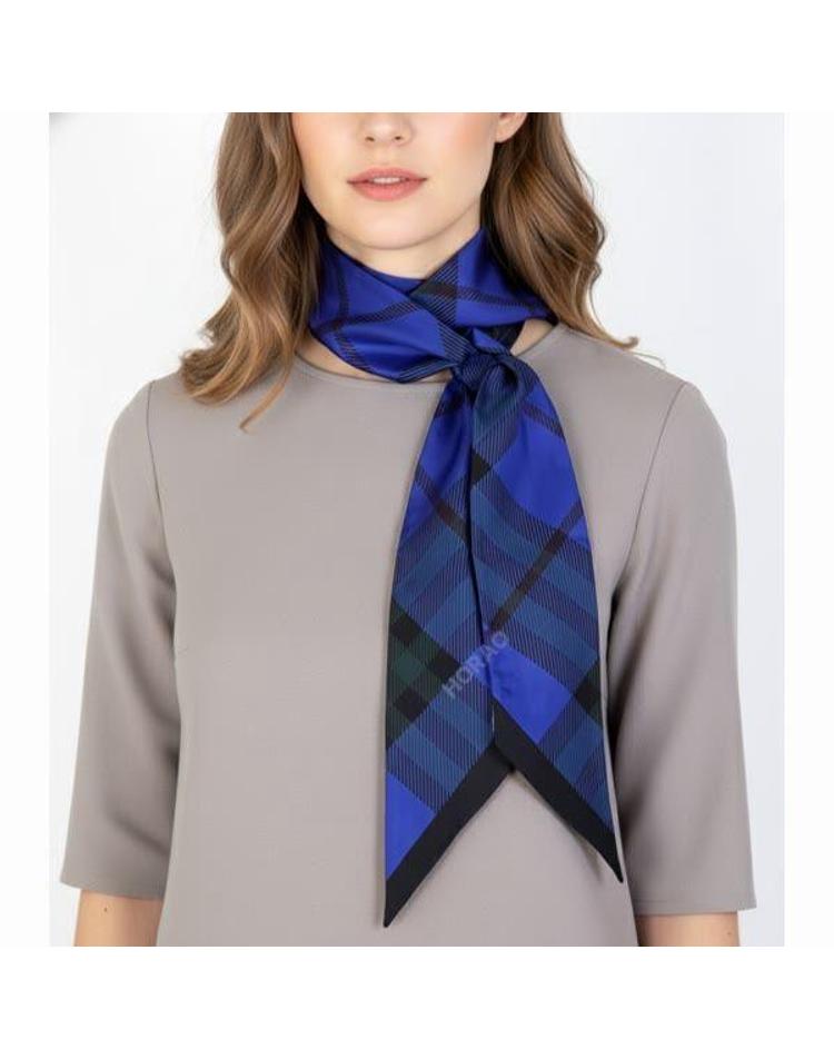 BURBERRY 버버리 Reorder Skinny Checkered Silk Scarf 8083558 스키니 체크 실크 스카프 F5URXX10782