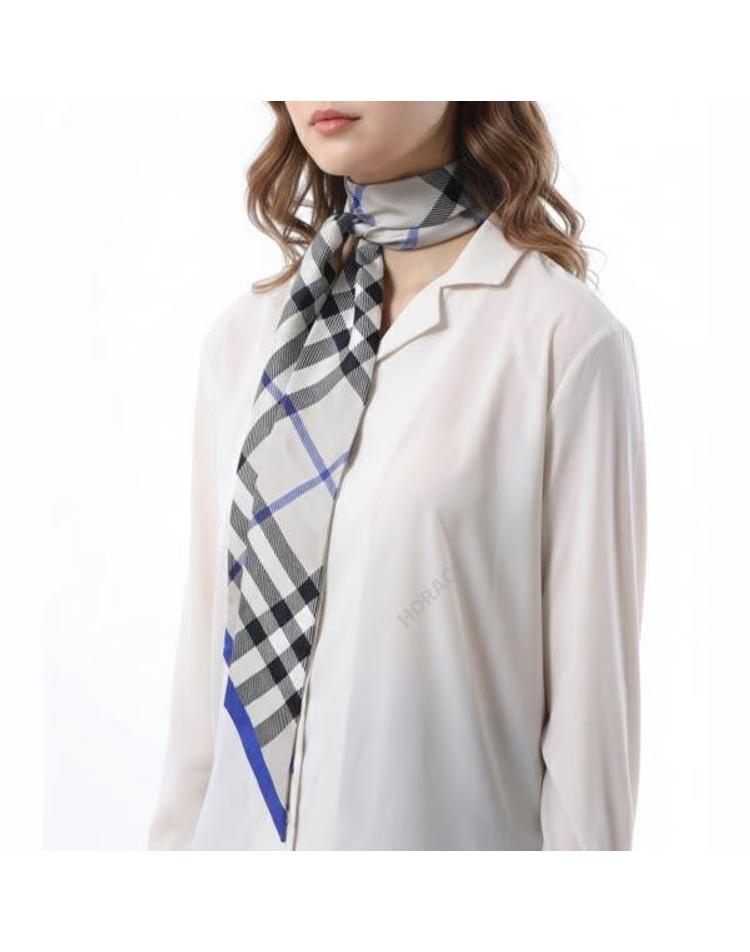 버버리 Skinny Check Silk Scarf 8088138 스키니 체크 실크 스카프 F5URXX10784