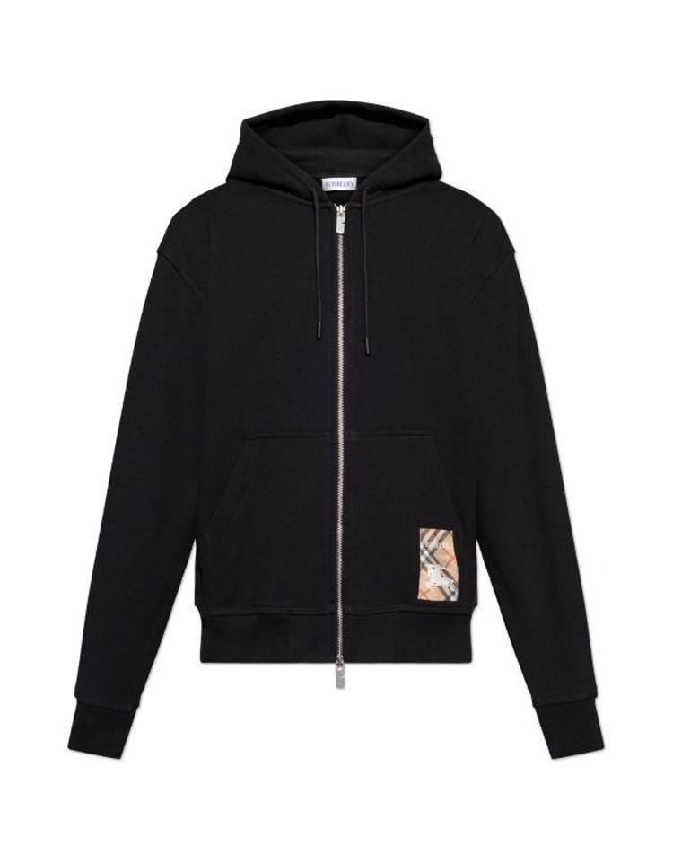 BURBERRY 버버리 26SS Check Label Cotton Zipper Hoodie 8102276 체크 라벨 코튼 지퍼 후디 F5URXX10900