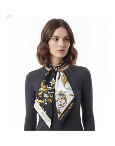 베르사체 26FW Outline Barocco Silk Scarf Tie 78HA7H08 ZG356 M09 아웃라인 바로코 실크 스카프 타이