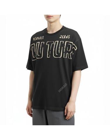 베르사체 Logo Print TShirt 78GAHE00CJ00E 727 로고 프린트 티셔츠