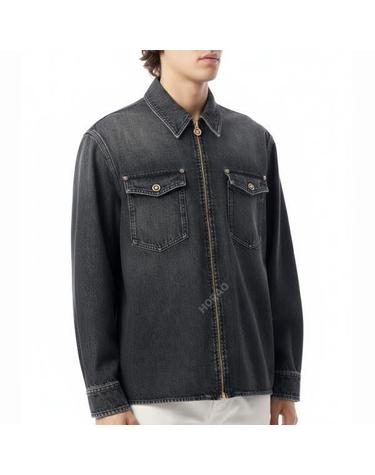베르사체 SHIRT DENIM STOP WASH DIRTY BLACK 1020723 1A15050 1D280 더티 블랙 스톱 워시 데님 셔츠