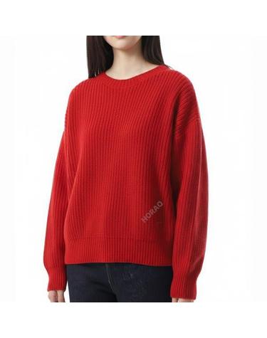 베이스레인지 Mea Pullover in Red KMEPRWWI24 메아 풀오버 니트