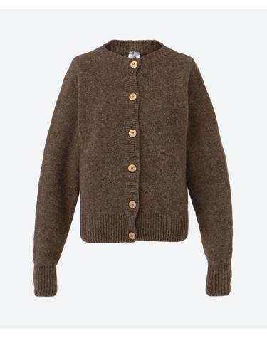 25FW 베이스레인지 가디건 PUTCMWWI25 BUREL BROWN DOM