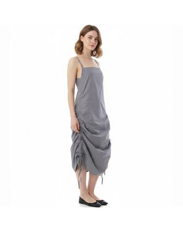 베이스레인지 Pictorial Strap Dress in Ziti Grey DRPISPOAU25 픽토리얼 스트랩 드레스