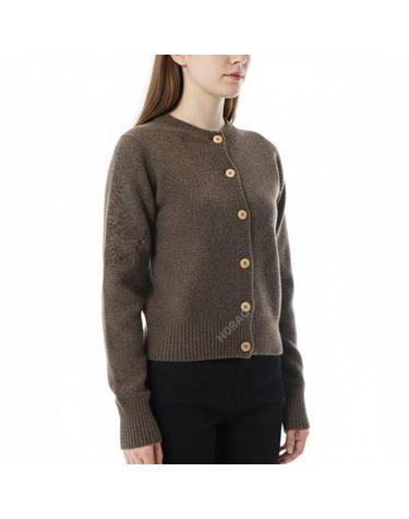 베이스레인지 Tier Cardigan in Burel Brown PUTCMWWI25 티어 가디건