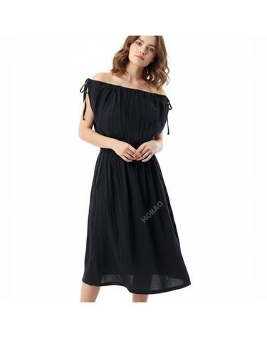 베이스레인지 Diph Dress in Black DRDICLAU24 디프 드레스