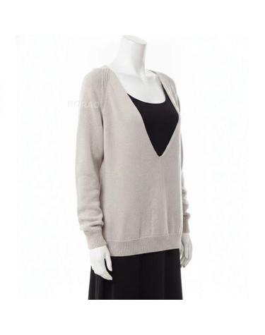 베이스레인지 26FW Soar V Neck in Grey Melange PUSVNOCSU26 소어 브이넥 니트