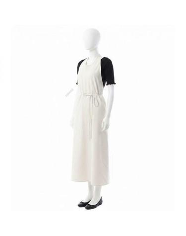 베이스레인지 26 Apron Dress in Off White DRAPRS000 에이프런 드레스