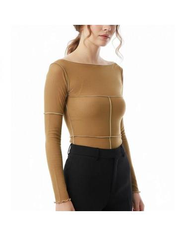 베이스레인지 Cinder Long Sleeve Tee in Alamillo Brown TOCLRBSU25 신더 롱슬리브 티셔츠