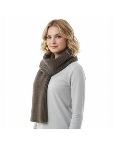 베이스레인지 Mea Scarf in Burel Brown ACMSMWWI25