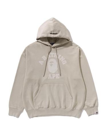 베이프 가먼트 다이 콜리지 풀오버 후드 001PPL801304MBEI BEIGE DOM