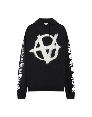 VETEMENTS 베트멍 아나키 로고 후디 UE64HD700BW