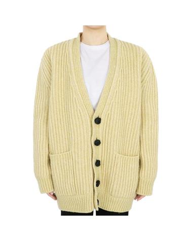 23 FW 보테가베네타 여성 엘보패치 V넥 가디건옐로우 751957 V3DT0 7400
