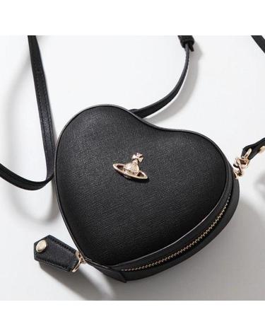 VIVIENNE WESTWOOD 비비안웨스트우드 SAFFIANO MINI HEART CROSSBODY 5202006JU S000B N401 사파이노 미니 하트 크로스바디 백