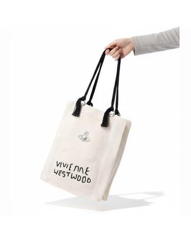 비비안웨스트우드 MABEL CROCHET TOTE LARGE 4D010005U K004W B405 메이블 크로셰 토트백 라지