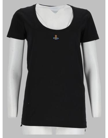 26FW 비비안웨스트우드 롤로 티셔츠 3G01002G J00BL N401 BLACK DOM