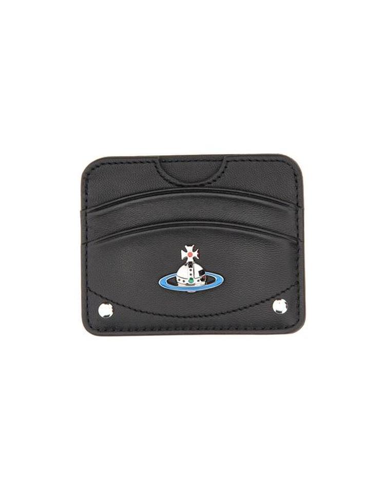Vivienne Westwood 비비안웨스트우드나파 레더 하프 문 카드 홀더 블랙 51120002L001L N403 F5VEXX10767