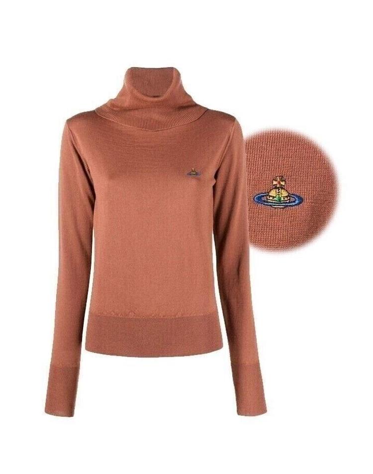 Vivienne Westwood 비비안 웨스트우드 ORB 자수 로고 울 터틀넥 1803001H Y0006 D405 F5VEXX10781