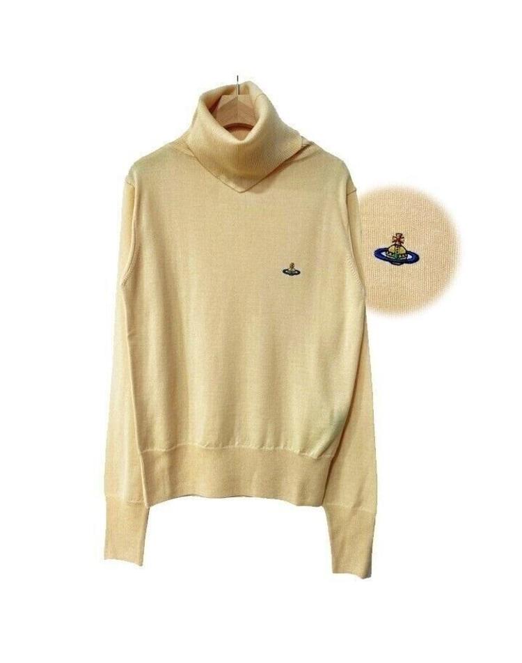 Vivienne Westwood 비비안 웨스트우드 ORB 자수 로고 울 터틀넥 1803001H Y0006 E407 F5VEXX10782