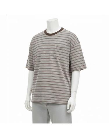 비즈빔 26 MONDO BODER TEE SS 0126105010004 GREY 몬도 보더 반팔 티셔츠