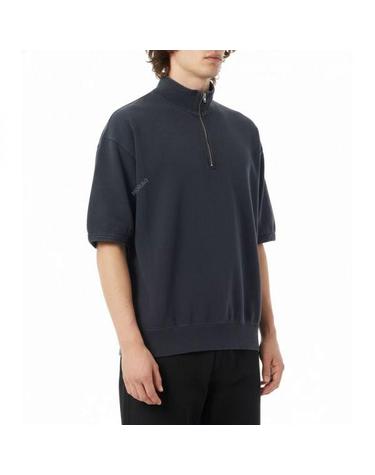 비즈빔 26 MONDO HENLEY ZIP SS DMGD 0126105010022 BLACK 몬도 헨리 집업 반팔 티셔츠