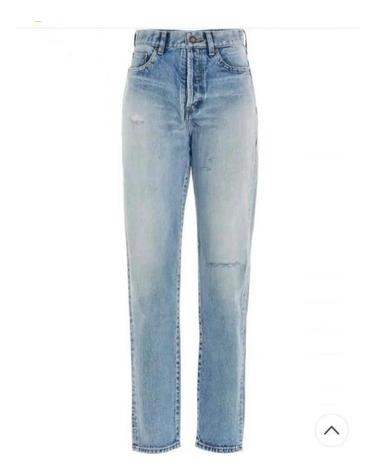 생로랑 슬림핏 산타모니카 블루 데님 644024 YM372 4568