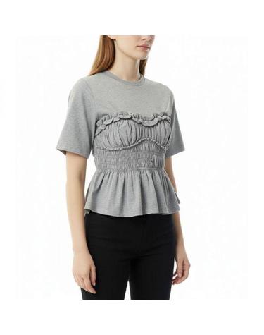 세실리아 반센 26 VILDE TSHIRT JERSEY 425RTW19002 GREYMELANGE 빌데 셔링 티셔츠