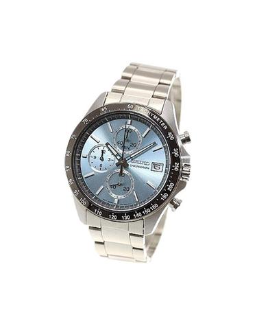 세이코 스피릿 크로노그래프 스카이블루 쿼츠 남성 메탈 시계 SBTR029