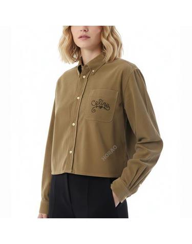 셀린느 CROPPED SHIRT IN CORDUROY RC06X127S 07IA 코듀로이 크롭 셔츠