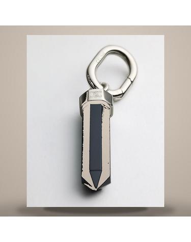 셀린느 CELINE 참 펜듈럼 스톤 오닉스 로듐 피니시 브라스 블랙 실버 B10GG4W8636BL