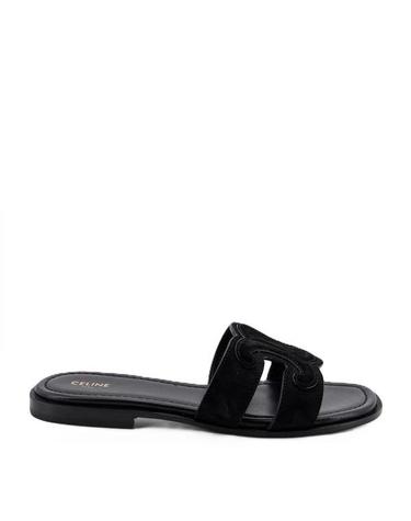 CELINE 셀린느 26FW MARINA TRIOMPHE MULE IN SUEDE CALFSKIN 368235122C 38NO 마리나 트리옹프 뮬