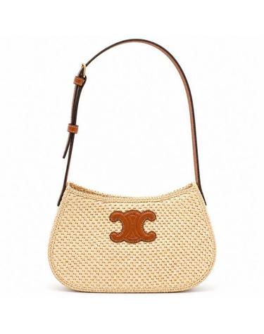 셀린느 MEDIUM TILLY BAG IN RAFFIA AND CALFSKIN 119722GNR 02NT 라피아 카프스킨 미디엄 틸리 백