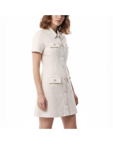 셀프 포트레이트 COLLARED DENIM MINI DRESS PF25811SCREAM 데님 칼라 미니 드레스