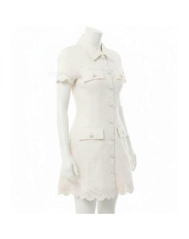 셀프 포트레이트 26 Broderie Collared Denim Mini Dress RS26824S CREAM 브로데리 칼라 데님 미니 드레스