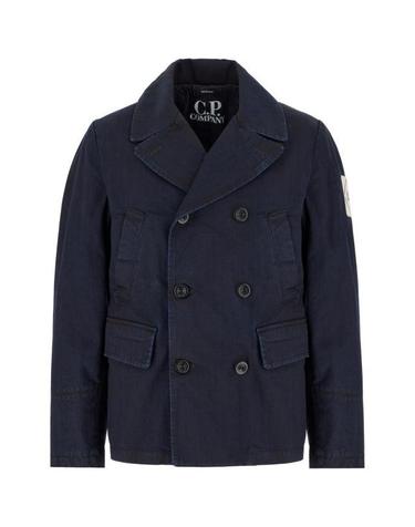CP컴퍼니 34 Plated 데님 피 코트 플레이팅 피코트 19CMOW146A 110466W D08